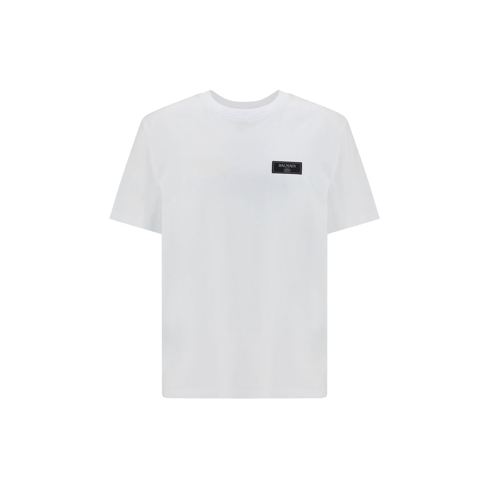 Balmain White Cotton T-Shirt